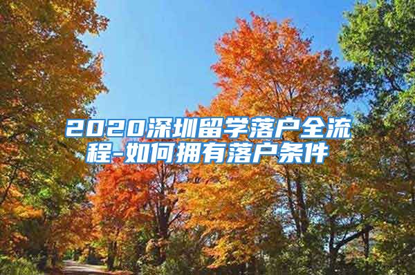 2020深圳留學落戶全流程-如何擁有落戶條件