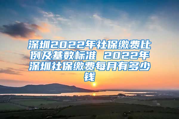 深圳2022年社保繳費比例及基數(shù)標準 2022年深圳社保繳費每月有多少錢