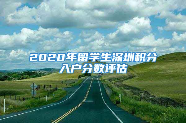 2020年留學生深圳積分入戶分數(shù)評估