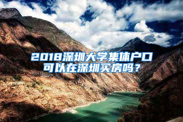 2018深圳大學(xué)集體戶口可以在深圳買房嗎？