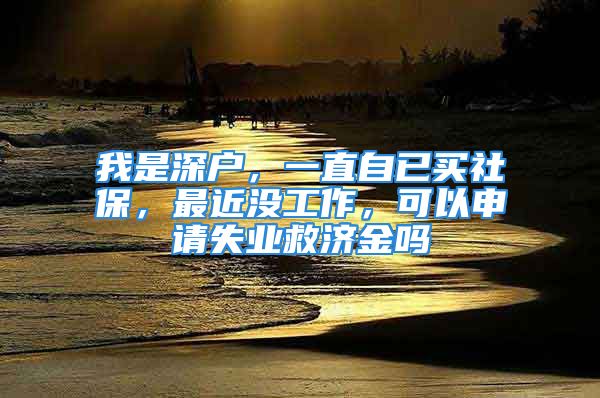 我是深戶，一直自已買社保，最近沒工作，可以申請(qǐng)失業(yè)救濟(jì)金嗎