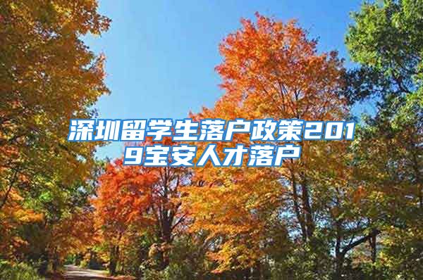 深圳留學(xué)生落戶政策2019寶安人才落戶