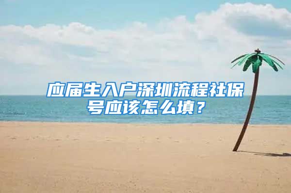 應(yīng)屆生入戶深圳流程社保號應(yīng)該怎么填？