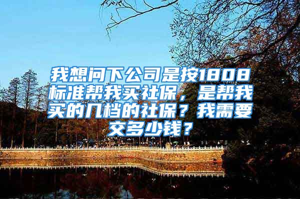 我想問下公司是按1808標準幫我買社保，是幫我買的幾檔的社保？我需要交多少錢？