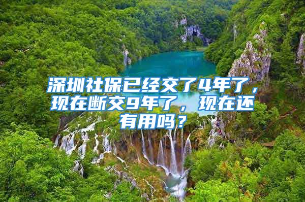 深圳社保已經(jīng)交了4年了，現(xiàn)在斷交9年了，現(xiàn)在還有用嗎？