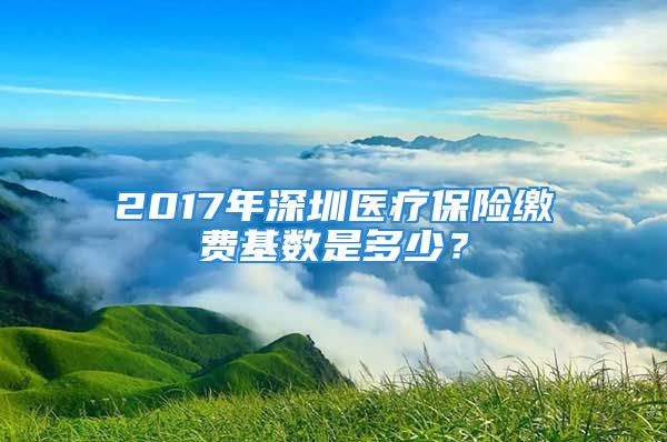 2017年深圳醫(yī)療保險繳費基數(shù)是多少？