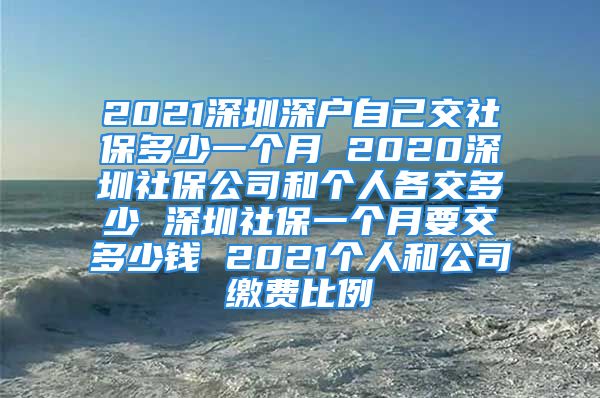 2021深圳深戶自己交社保多少一個(gè)月 2020深圳社保公司和個(gè)人各交多少 深圳社保一個(gè)月要交多少錢 2021個(gè)人和公司繳費(fèi)比例