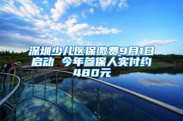 深圳少兒醫(yī)保繳費9月1日啟動 今年參保人實付約480元