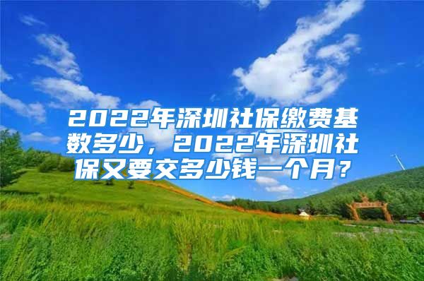 2022年深圳社保繳費基數(shù)多少，2022年深圳社保又要交多少錢一個月？