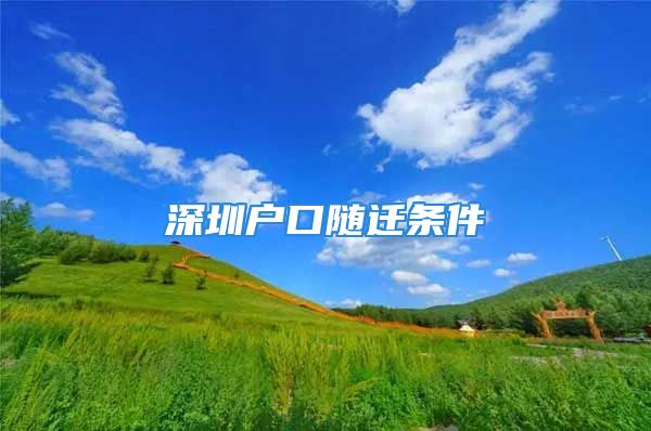 深圳戶口隨遷條件