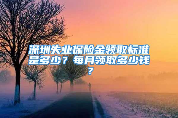 深圳失業(yè)保險金領(lǐng)取標(biāo)準(zhǔn)是多少？每月領(lǐng)取多少錢？