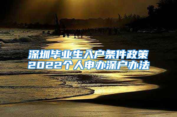 深圳畢業(yè)生入戶條件政策2022個(gè)人申辦深戶辦法