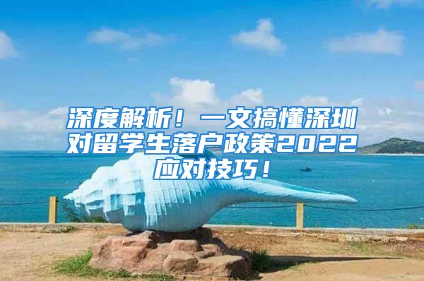 深度解析！一文搞懂深圳對留學(xué)生落戶政策2022應(yīng)對技巧！