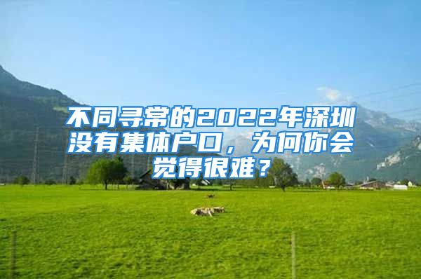 不同尋常的2022年深圳沒有集體戶口，為何你會覺得很難？