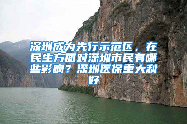 深圳成為先行示范區(qū)，在民生方面對深圳市民有哪些影響？深圳醫(yī)保重大利好