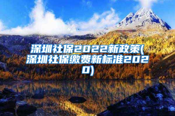 深圳社保2022新政策(深圳社保繳費(fèi)新標(biāo)準(zhǔn)2020)