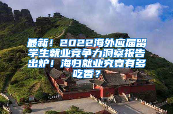 最新！2022海外應(yīng)屆留學(xué)生就業(yè)競(jìng)爭(zhēng)力洞察報(bào)告出爐！海歸就業(yè)究竟有多吃香？