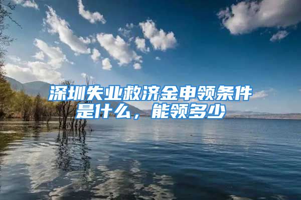 深圳失業(yè)救濟金申領條件是什么，能領多少