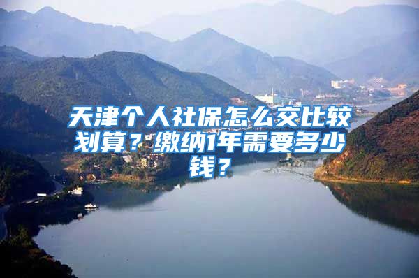 天津個(gè)人社保怎么交比較劃算？繳納1年需要多少錢？