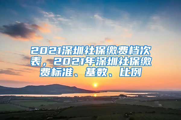 2021深圳社保繳費(fèi)檔次表，2021年深圳社保繳費(fèi)標(biāo)準(zhǔn)、基數(shù)、比例