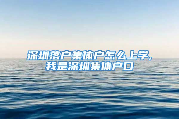 深圳落戶集體戶怎么上學,我是深圳集體戶口