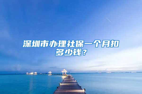 深圳市辦理社保一個(gè)月扣多少錢？