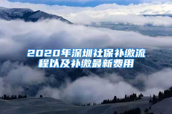 2020年深圳社保補繳流程以及補繳最新費用