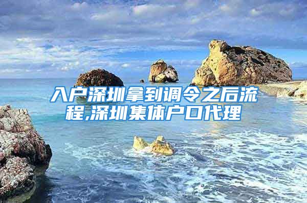 入戶深圳拿到調(diào)令之后流程,深圳集體戶口代理