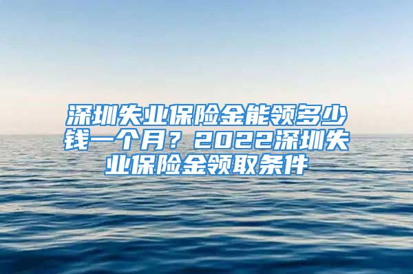 深圳失業(yè)保險(xiǎn)金能領(lǐng)多少錢(qián)一個(gè)月？2022深圳失業(yè)保險(xiǎn)金領(lǐng)取條件