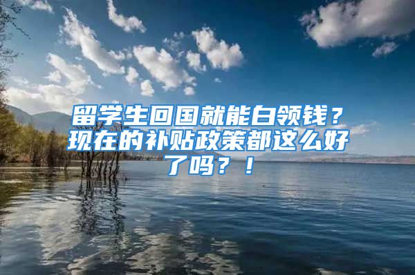 留學生回國就能白領錢？現(xiàn)在的補貼政策都這么好了嗎？！