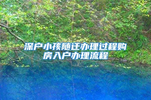 深戶小孩隨遷辦理過程購房入戶辦理流程