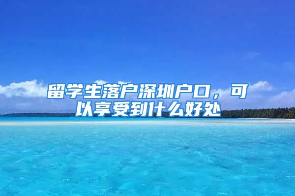 留學(xué)生落戶深圳戶口，可以享受到什么好處