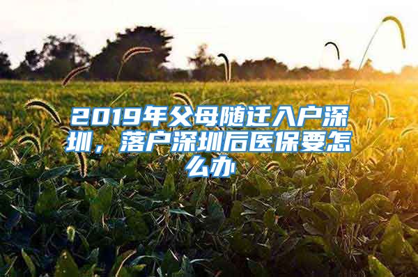 2019年父母隨遷入戶深圳，落戶深圳后醫(yī)保要怎么辦