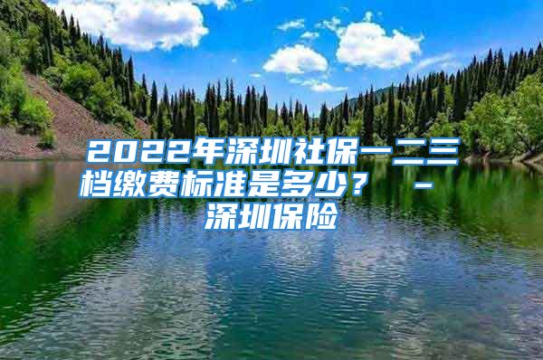 2022年深圳社保一二三檔繳費(fèi)標(biāo)準(zhǔn)是多少？ – 深圳保險(xiǎn)