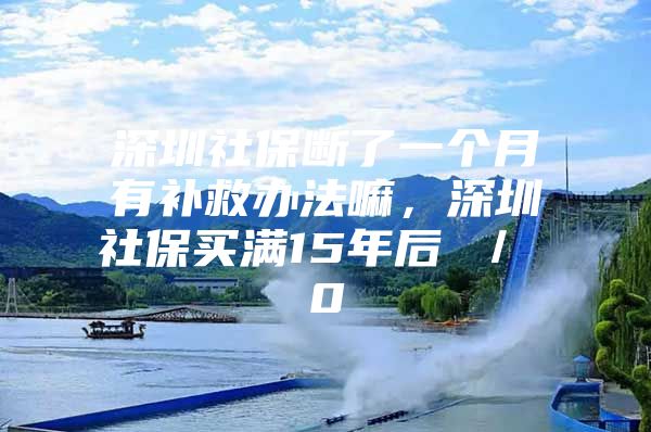 深圳社保斷了一個(gè)月有補(bǔ)救辦法嘛，深圳社保買滿15年后 ／ 0