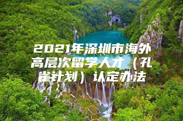 2021年深圳市海外高層次留學(xué)人才（孔雀計劃）認(rèn)定辦法