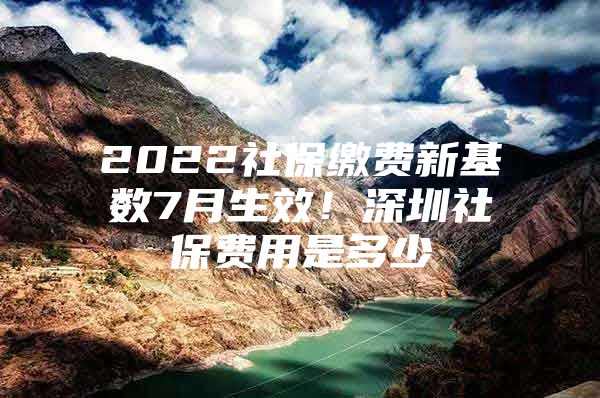 2022社保繳費新基數(shù)7月生效！深圳社保費用是多少