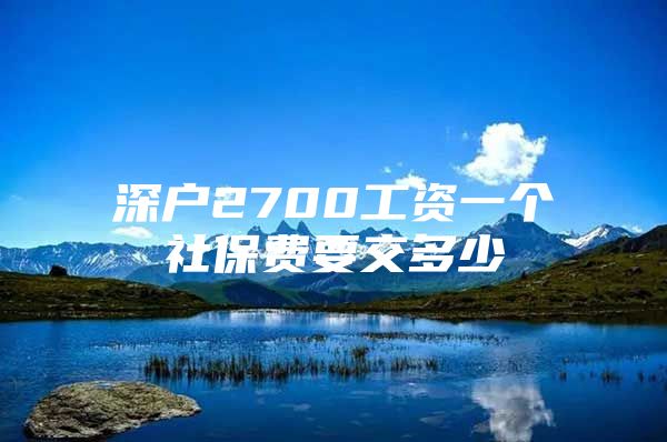 深戶2700工資一個(gè)社保費(fèi)要交多少