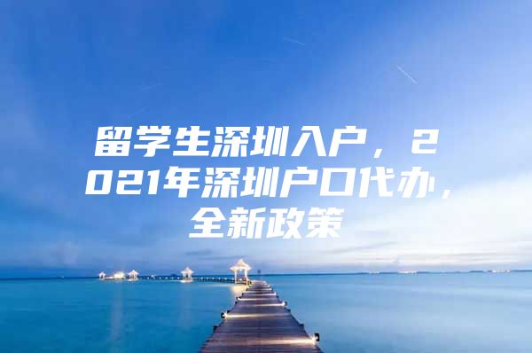 留學(xué)生深圳入戶，2021年深圳戶口代辦，全新政策