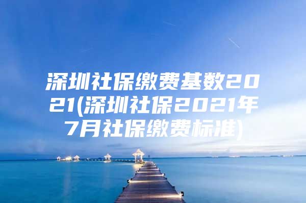 深圳社保繳費基數(shù)2021(深圳社保2021年7月社保繳費標(biāo)準(zhǔn))