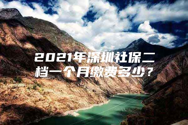 2021年深圳社保二檔一個(gè)月繳費(fèi)多少？