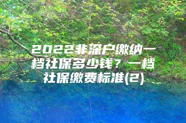 2022非深戶繳納一檔社保多少錢？一檔社保繳費(fèi)標(biāo)準(zhǔn)(2)