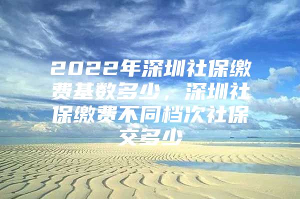 2022年深圳社保繳費基數(shù)多少，深圳社保繳費不同檔次社保交多少