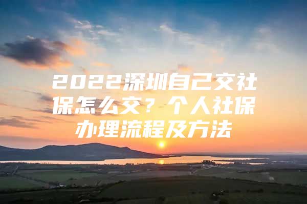 2022深圳自己交社保怎么交？個(gè)人社保辦理流程及方法