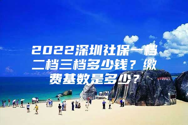 2022深圳社保一檔二檔三檔多少錢？繳費基數(shù)是多少？