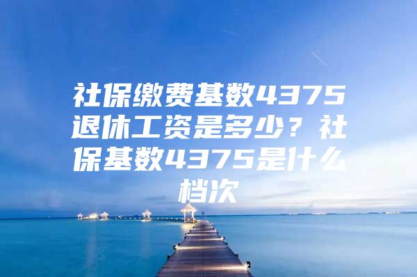 社保繳費(fèi)基數(shù)4375退休工資是多少？社?；鶖?shù)4375是什么檔次