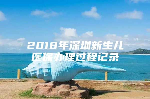 2018年深圳新生兒醫(yī)保辦理過程記錄