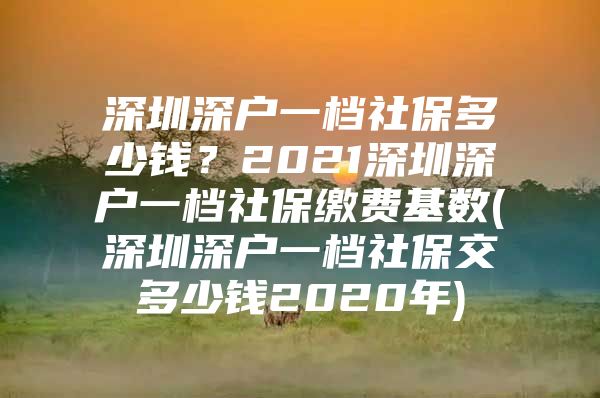 深圳深戶一檔社保多少錢(qián)？2021深圳深戶一檔社保繳費(fèi)基數(shù)(深圳深戶一檔社保交多少錢(qián)2020年)