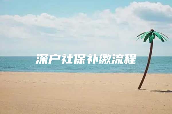 深戶社保補繳流程