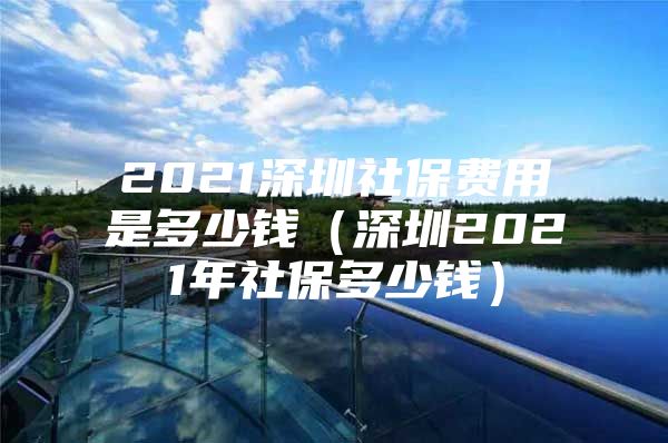 2021深圳社保費(fèi)用是多少錢（深圳2021年社保多少錢）